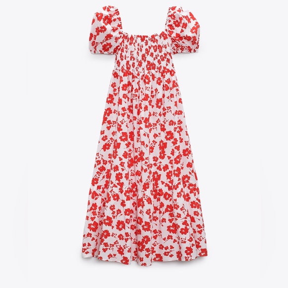 ZARA - PRINTED POPLIN DRESS - Picture 3 of 11